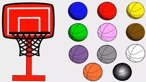 Colors of basketball - learning colors with ball colors basketball - educational video