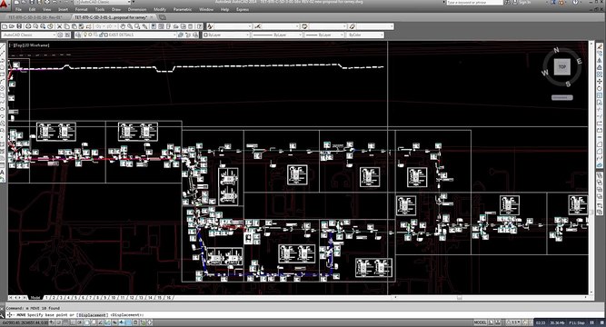 AutoCAD tutorial-How to shift irrigation pipeline from asphalt to green area in autocad layout-2017