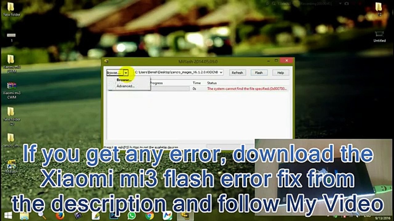 Xiiaomi mi3 flastool (all) error fix 100% working
