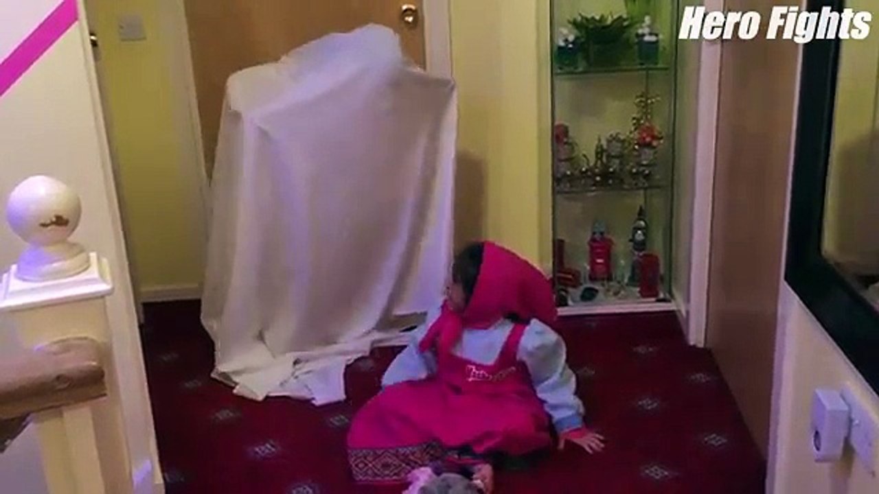 Ghost ATTACKS Masha and The Bear. Spiderman Hulk Superhero Saves Masha