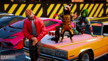 CRAZY OBSTACLE CARS RACE! (Funny Superhero Contest Video w/ Baby Groot Spiderman Rocket Raccoon)