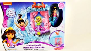 Dora Slide & Splash Mermaid Adventure Color Changing Dora and Friends Nickelodeon Hello Kitty Ariel