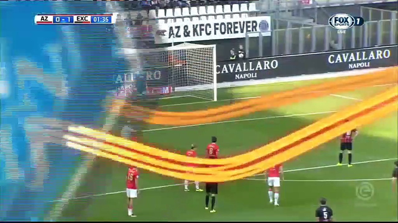 0-1 Luigi Bruins Penalty Goal Holland  Eredivisie - 24.09.2017 AZ Alkmaar 0-1 SBV Excelsior