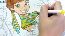 Disney Frozen coloring book Princess Anna coloring pages for kids