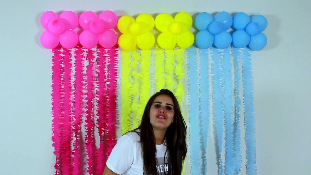 Painel / Cortina de Papel Crepom Fácil e Barata