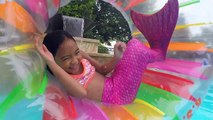 Fun Playtime with Inflatables and Ball Pit Live Mermaids Tale 2 In Our Pool | Toys Academy