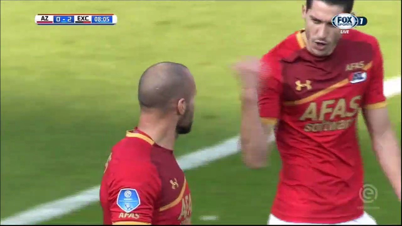 0-2 Luigi Bruins Penalty Goal Holland  Eredivisie - 24.09.2017 AZ Alkmaar 0-2 SBV Excelsior