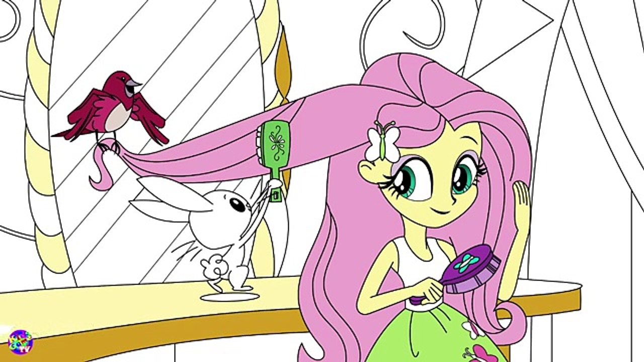 Livre brossage coloration Équestrie flutter filles cheveux petit mon poney mlp