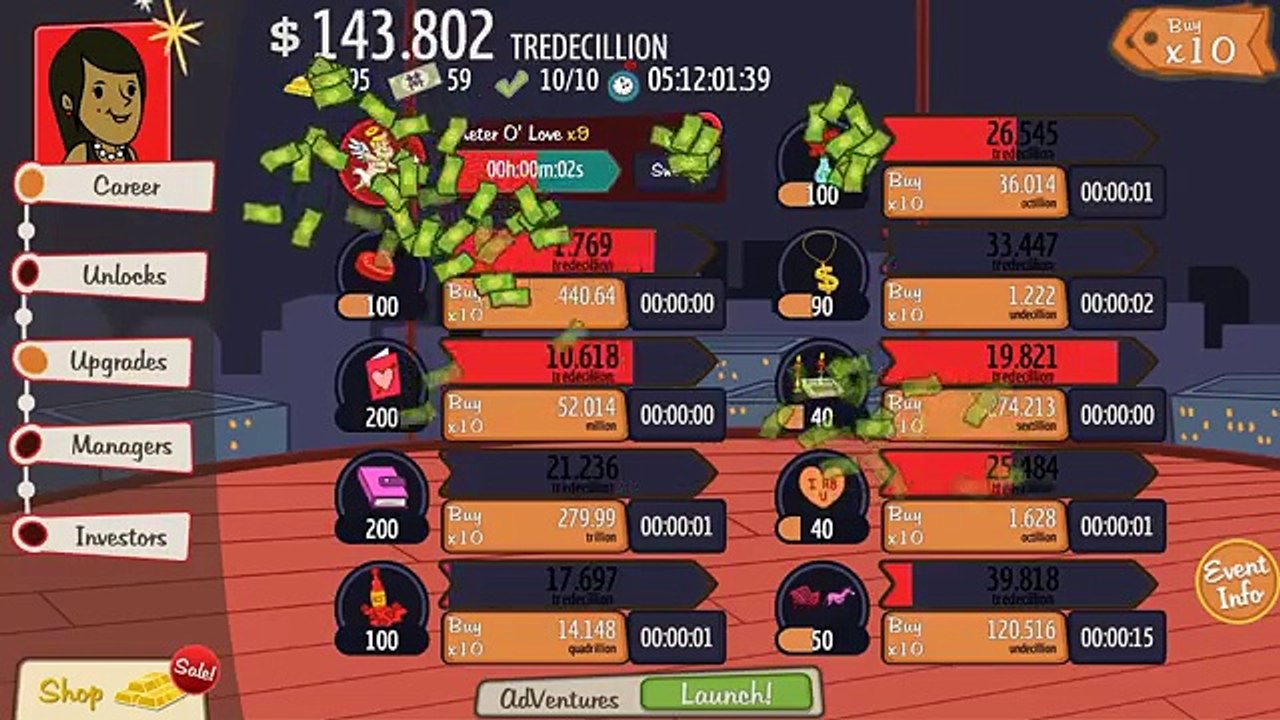 Adventure Capitalist Tips & Tricks: For the Love of Money Completed! (56/56)