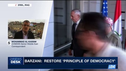 i24NEWS DESK | Barzani: Kurd independence vote will go ahead | Sunday, September 24th 2017