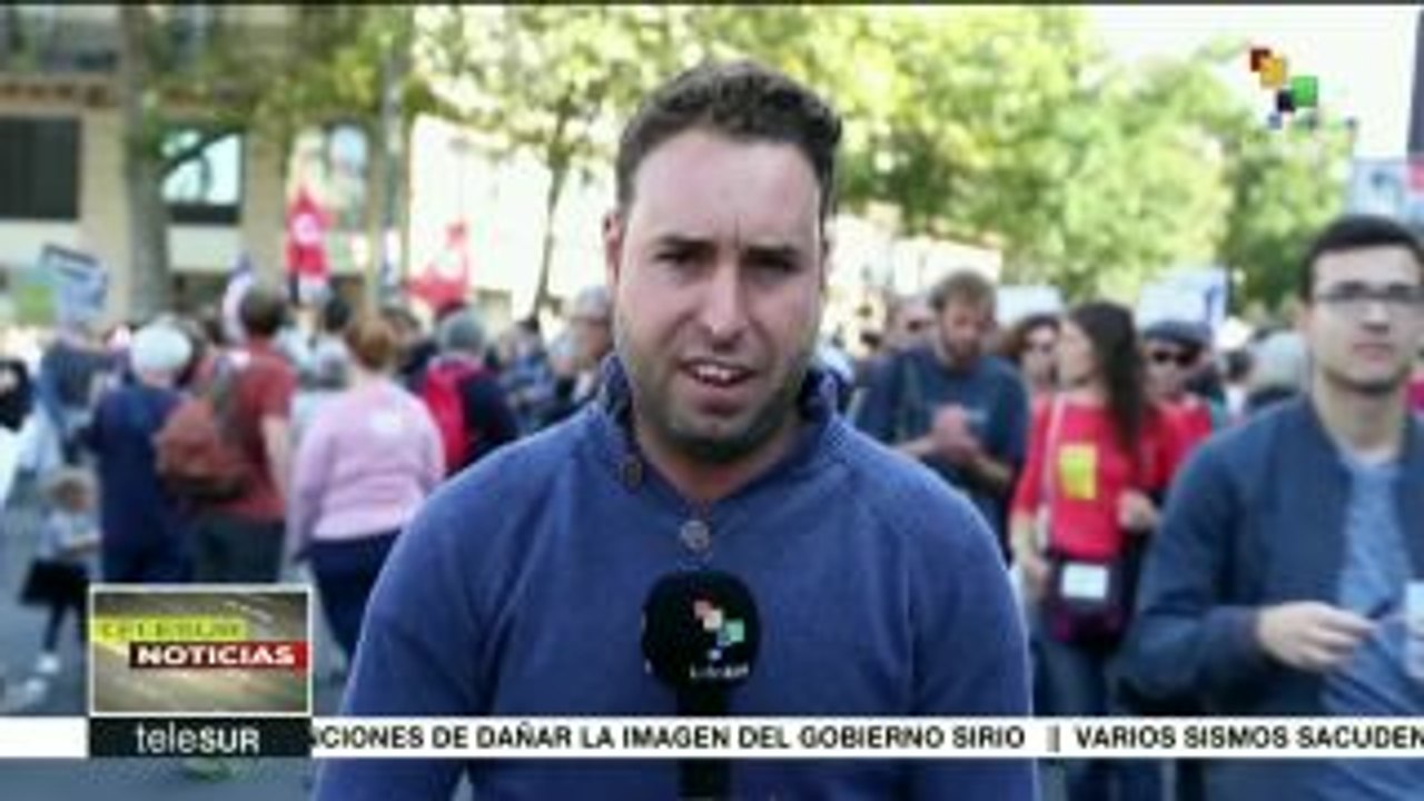 Franceses exigen la derogatoria de la reforma laboral de Macron