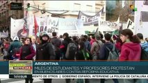 Argentina: estudiantes y profesores exigen frenar reforma educativa