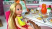 Barbie Sisters Bunk Bed Bedroom Morning Routine - Playing with Doll House Bathroom Tub