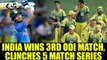 India vs Australia 3rd ODI : Virat Kohli & Co. clinch the 5 match series 3-0 | Oneindia News