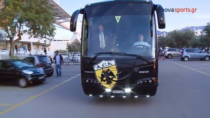 Η άφιξη της ΑΕΚ στο OAKA - 24.09.2017 [HD]