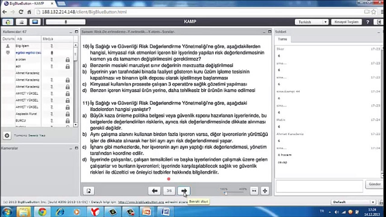 Risk Değerlendirme Yönetmelik ve Yöntem Soruları