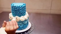 How To Make Rose Swirl Buttercream Cake - Rosas con crema de mantequilla by Cakes StepbyStep