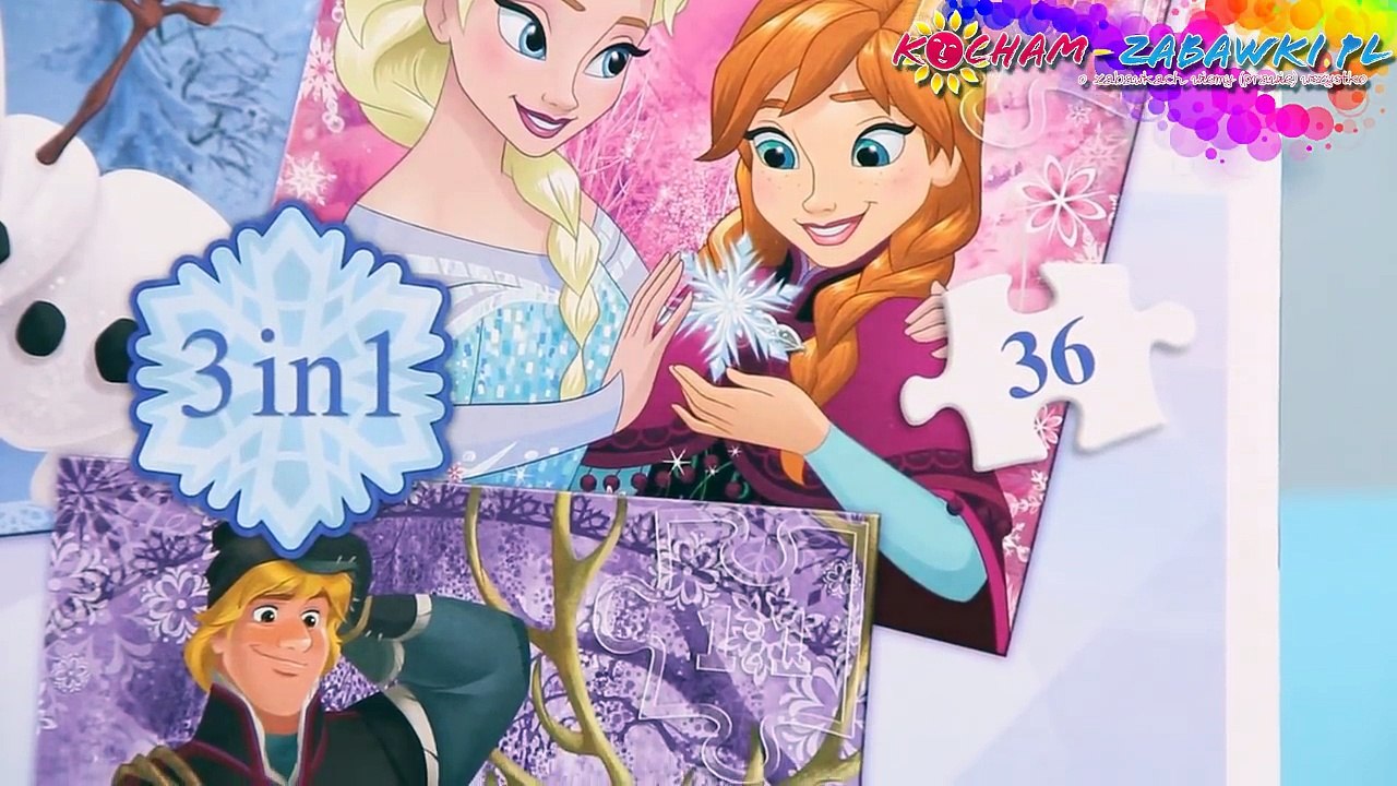Anna & Elsa - 3in1 Puzzles / Puzzle 3w1 - Frozen / Kraina Lodu - Disney - Trefl - 34810