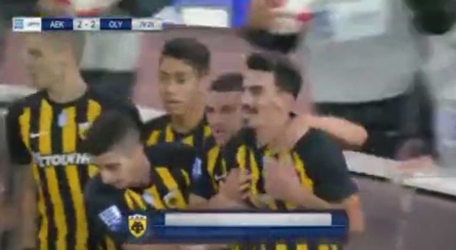 Lazaros Christodoulopoulos Free Kick Goal HD - AEK Athens FC 2 -2	Olympiakos Piraeus 24.09.2017