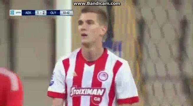Lazaros Christodoulopoulos Goal HD - AEK Athens FC 1-2	Olympiakos Piraeus 24.09.2017