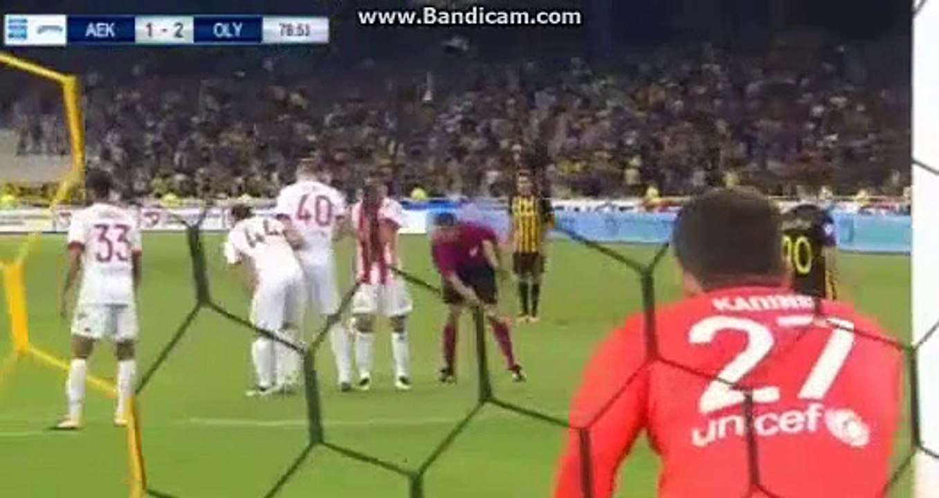 Lazaros Christodoulopoulos Super Goal HD - AEK Athens FC	2-2	Olympiakos Piraeus 24.09.2017