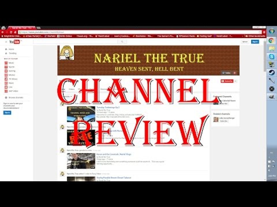 YouTuber Reviews Nariel the True