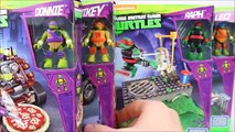 Mega Bloks TMNT Raph Dojo Combat Leo Pizza Fury Donnie Pizza Buggy & Mikey Pizza Racer