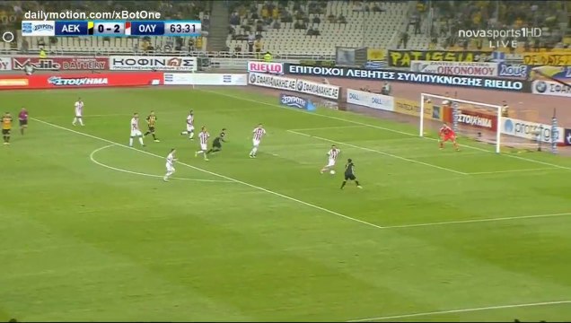 Lazaros Christodoulopoulos Goal HD - AEK Athens FC 1 - 2 Olympiakos Piraeus - 24.09.2017 (Full Replay)