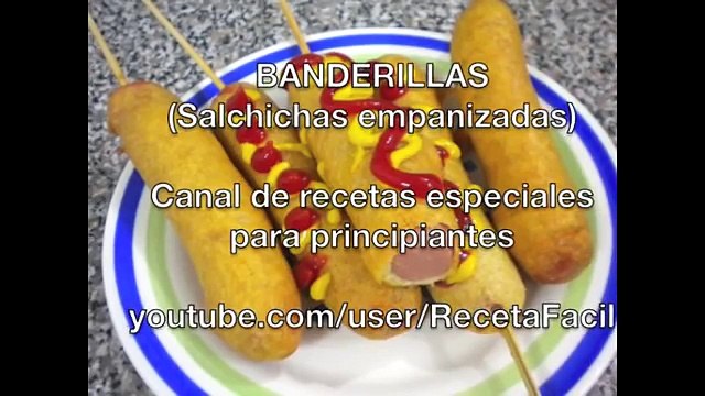 BANDERILLAS / Salchichas empanizadas / CORNDOGS | RECETA FACIL