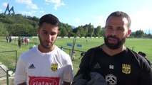 Réaction de Samir Ghemmazi, entraîneur de l'AS Saint-Priest et de son joueur Jessim Mahaya