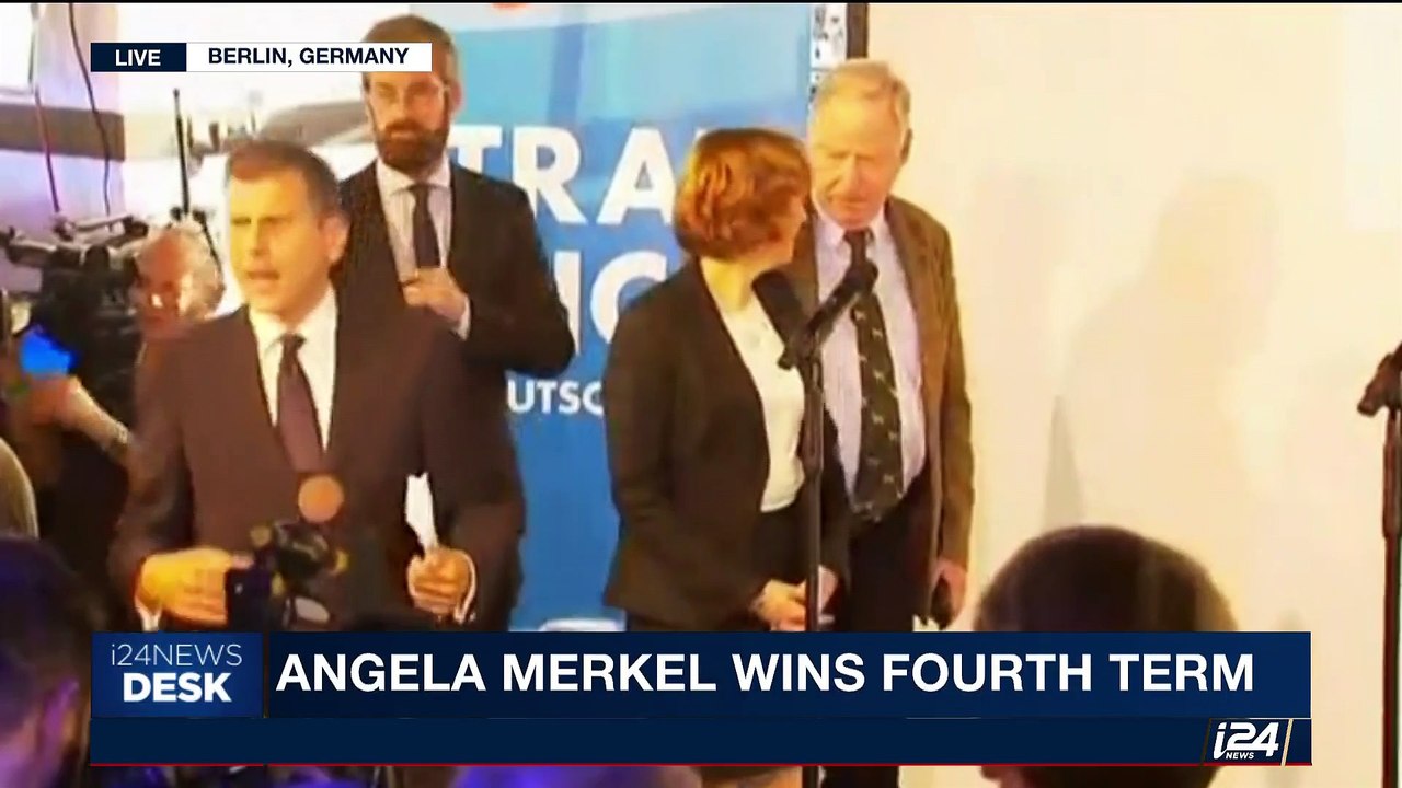 i24NEWS DESK | Angela Merkel wins fourth term | Sunday, September 24th 2017