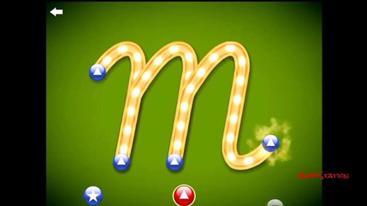 Learn writing CURSIVE alphabets - L to P - LetterSchool - By BabyStation