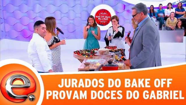 Jurados do Bake Off provam doces do Gabriel