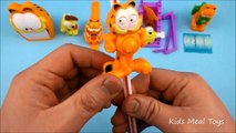 2016 BURGER KING GARFIELD THE CAT SET OF 6 KING JR KIDS MEAL TOYS REVIEW