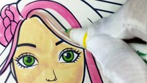 Coloring for Kids and Color Green Eyed Barbie Coloring Pages