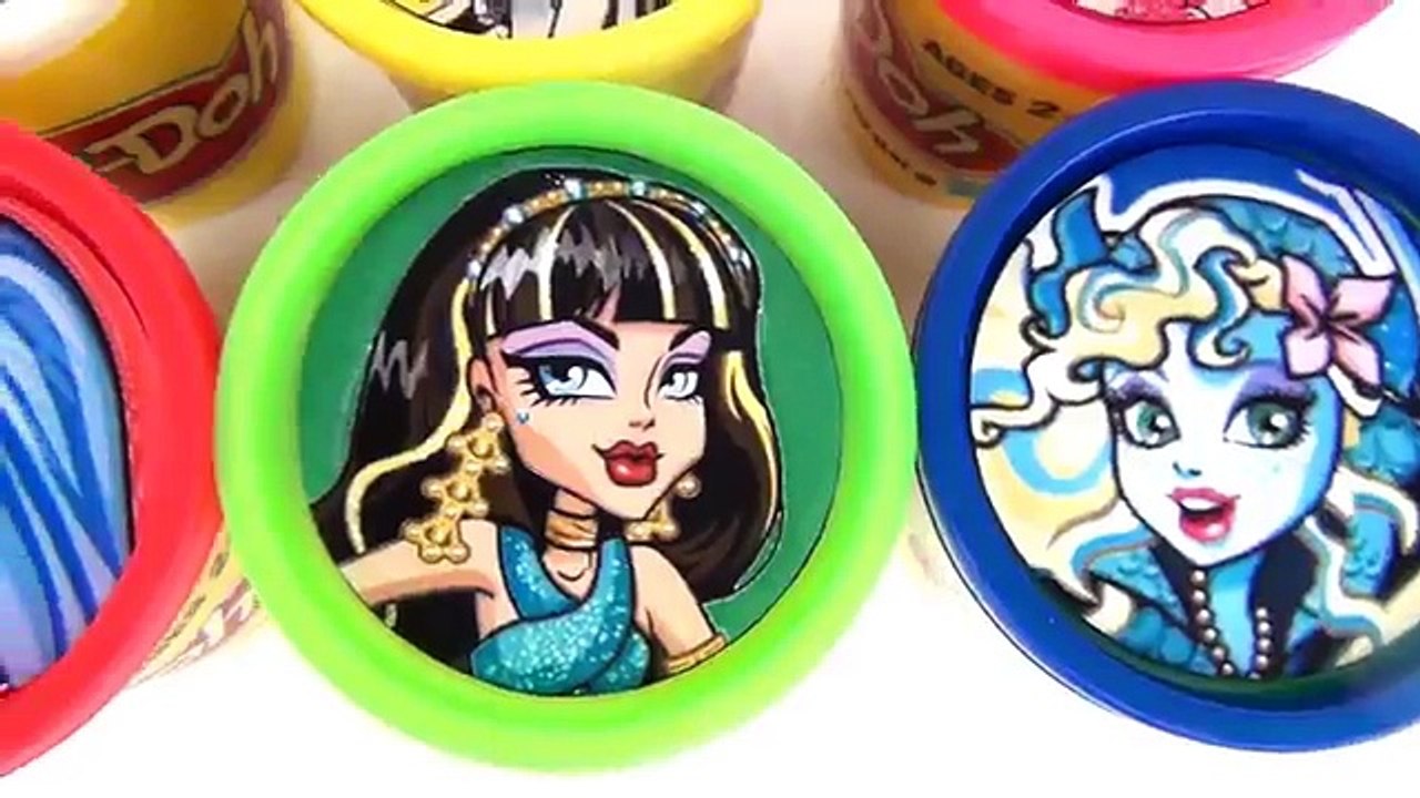 MONSTER HIGH Playdoh Toy Surprises, Learn Colors with Shopkins Season 5, Frankie, Clawdeen / TUYC