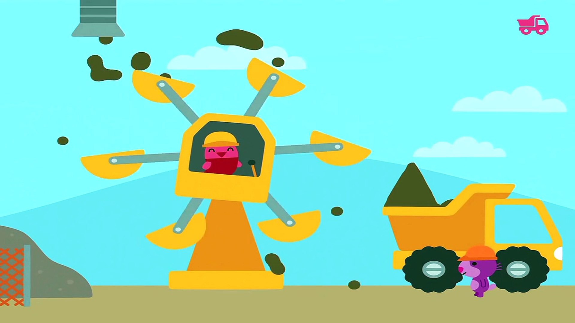 ⁣Мультик Саго Мини грузовики и экскаваторы - Sago Mini Trucks and Diggers Big Trucks for Kids
