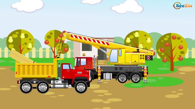 Мультики про машинки - Грузовик и Кран - Строительные Машинки - Мультфильмы для детей
