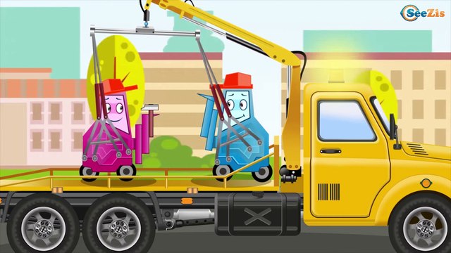 Развивающий мультик для детей: Кран и большая МАШИНКА. Стройка дома Мультфильмы для детей
