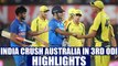 India thrash Australia by five wickets, clinch series, Highlights | Oneindia News