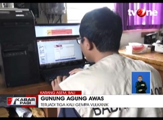 Gunung Agung Gempa Vulkanik Tiga Kali dan Mulai Berasap