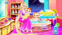 Baby Bath Time Bathtub Fun with Newborn Bath - Rapunzel Nurse Educational Kids Games