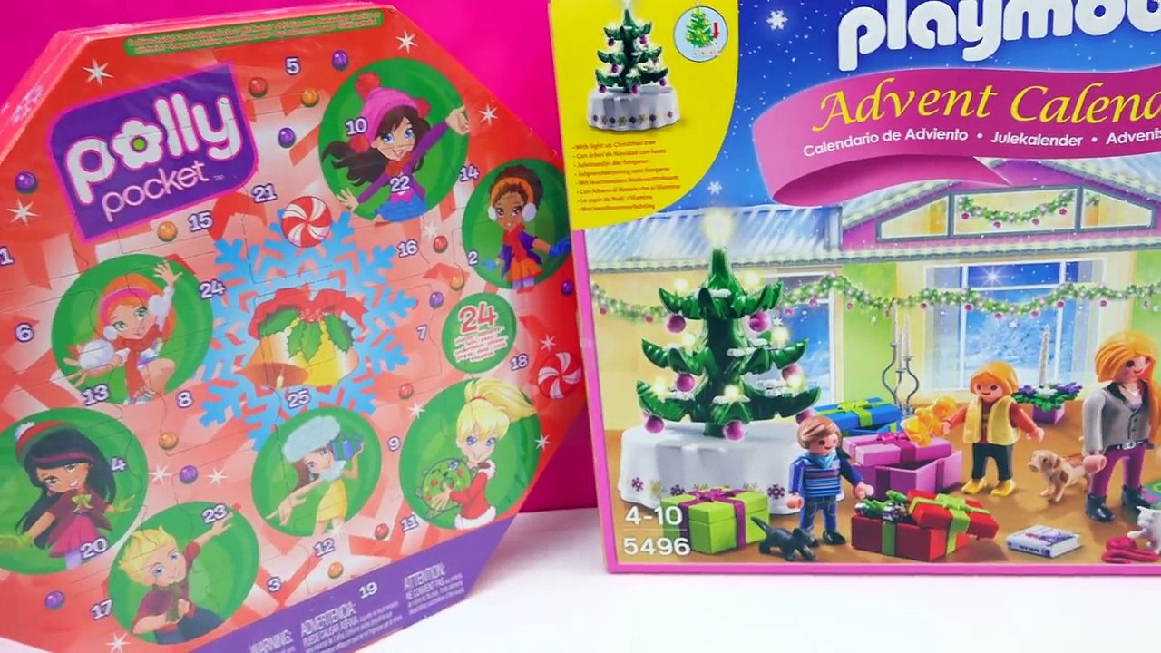 Polly Pocket, Playmobil Holiday Christmas Advent Calendar Day 1 Toy Surprise Opening