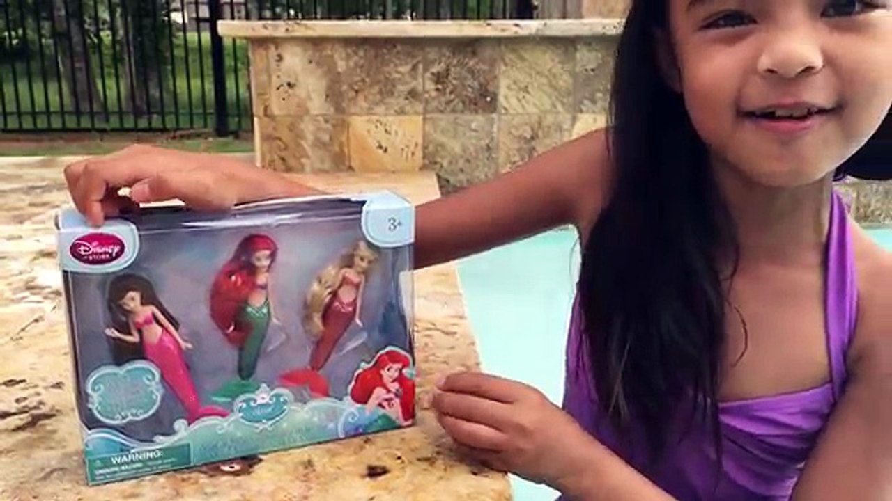 Mermaid Princess Ariel and Sisters Swimming Water Toy Unboxing | Toys Academy