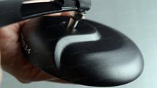 motorcycle bar end mirror retro black | KiWAV