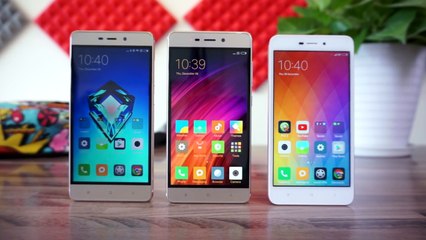 Redmi 4Pro, Redmi 4 y Redmi 4A COMPARATIVA