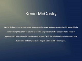 Kevin McCasky Jefferson County Economic Development Corporation