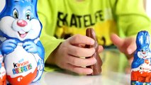 Two different size Kinder Surprise Easter Bunnies and Kinder Joy​​​