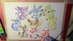 Speed Drawing Pokémon - EEVEE EVOLUTIONS - 50.000 Subscribers Special!