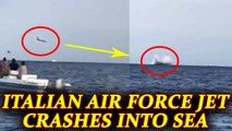 Italian airforce plane crashes into sea during airshow, Watch here | Oneindia News